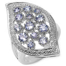 1.47 Carat Genuine Tanzanite .925 Sterling Silver Ring-2