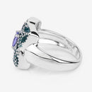 0.44 Carat Genuine Tanzanite .925 Sterling Silver Ring-12