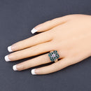 0.44 Carat Genuine Tanzanite .925 Sterling Silver Ring-15