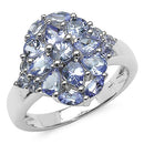 1.74 Carat Genuine Tanzanite .925 Sterling Silver Ring-2