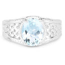 2.25 Carat Genuine Aquamarine .925 Sterling Silver Ring-6