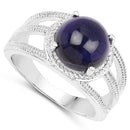 3.65 Carat Genuine Iolite .925 Sterling Silver Ring-5