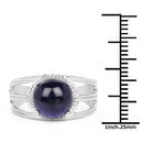3.65 Carat Genuine Iolite .925 Sterling Silver Ring-6