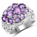 2.64 Carat Genuine Amethyst .925 Sterling Silver Ring-4