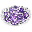 2.64 Carat Genuine Amethyst .925 Sterling Silver Ring-6