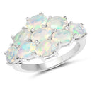 2.16 Carat Genuine Ethiopian Opal .925 Sterling Silver Ring-4