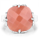 12.75 Carat Genuine Peach Moonstone .925 Sterling Silver Ring-6