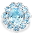 8.67 Carat Genuine Blue Topaz .925 Sterling Silver Ring-6