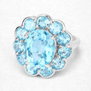 8.77 Carat Genuine Swiss Blue Topaz .925 Sterling Silver Ring-8