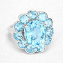 8.77 Carat Genuine Swiss Blue Topaz .925 Sterling Silver Ring-9