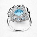 8.77 Carat Genuine Swiss Blue Topaz .925 Sterling Silver Ring-11
