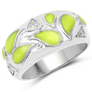 0.07 Carat Genuine White Topaz .925 Sterling Silver Ring-4