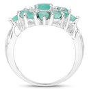 2.37 Carat Genuine Emerald .925 Sterling Silver Ring-5