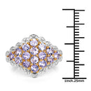14K Yellow Gold Plated 1.60 Carat Genuine Tanzanite .925 Sterling Silver Ring-6