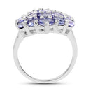 5.28 Carat Genuine Tanzanite .925 Sterling Silver Ring-5