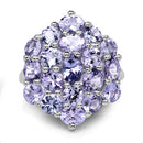 5.28 Carat Genuine Tanzanite .925 Sterling Silver Ring-6