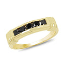 0.50 Carat Genuine Black Diamond .925 Sterling Silver Ring-4