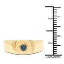 14K Yellow Gold Plated 0.20 Carat Genuine Blue Diamond .925 Sterling Silver Ring-7