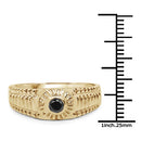 0.20 Carat Genuine Black Diamond .925 Sterling Silver Ring-6
