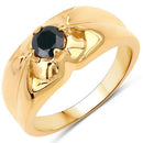 0.50 Carat Genuine Black Diamond .925 Sterling Silver Ring-2