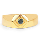 0.12 Carat Genuine Blue Diamond .925 Sterling Silver Ring-6