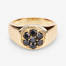0.91 Carat Genuine Black Diamond .925 Sterling Silver Ring-12