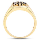 0.91 Carat Genuine Black Diamond .925 Sterling Silver Ring-6