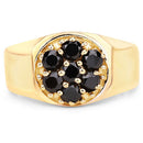 0.91 Carat Genuine Black Diamond .925 Sterling Silver Ring-7