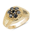 0.91 Carat Genuine Black Diamond .925 Sterling Silver Ring-5
