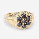0.91 Carat Genuine Black Diamond .925 Sterling Silver Ring-9