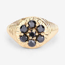 0.91 Carat Genuine Black Diamond .925 Sterling Silver Ring-12