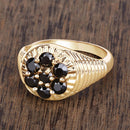 0.91 Carat Genuine Black Diamond .925 Sterling Silver Ring-13