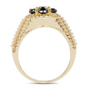 0.91 Carat Genuine Black Diamond .925 Sterling Silver Ring-6