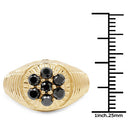 0.91 Carat Genuine Black Diamond .925 Sterling Silver Ring-7