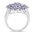 2.79 Carat Genuine Tanzanite .925 Sterling Silver Ring-5