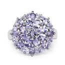 2.79 Carat Genuine Tanzanite .925 Sterling Silver Ring-6