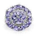 2.92 Carat Genuine Tanzanite .925 Sterling Silver Ring-6