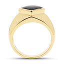 14K Yellow Gold Plated 2.00 Carat Genuine Black Onyx .925 Sterling Silver Ring-6