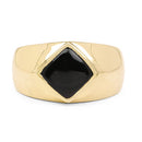 14K Yellow Gold Plated 2.00 Carat Genuine Black Onyx .925 Sterling Silver Ring-7