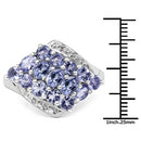 1.85 Carat Genuine Tanzanite .925 Sterling Silver Ring-7