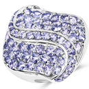 3.65 Carat Genuine Tanzanite .925 Sterling Silver Ring-4