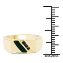14K Yellow Gold Plated 0.12 Carat Genuine Black Diamond .925 Sterling Silver Ring-6