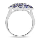 2.70 Carat Genuine Tanzanite .925 Sterling Silver Ring-5