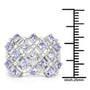 1.53 Carat Genuine Tanzanite .925 Sterling Silver Ring-6