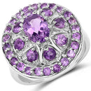 2.67 Carat Genuine Amethyst .925 Sterling Silver Ring-4