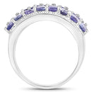 2.59 Carat Genuine Tanzanite .925 Sterling Silver Ring-5