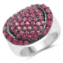 3.35 Carat Genuine Ruby .925 Sterling Silver Ring-4