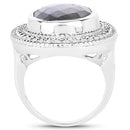 7.00 Carat Genuine Labradorite .925 Sterling Silver Ring-5