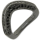 1.02 Carat Genuine Black Diamond .925 Sterling Silver Ring-4