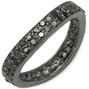 1.11 Carat Genuine Black Diamond .925 Sterling Silver Ring-4